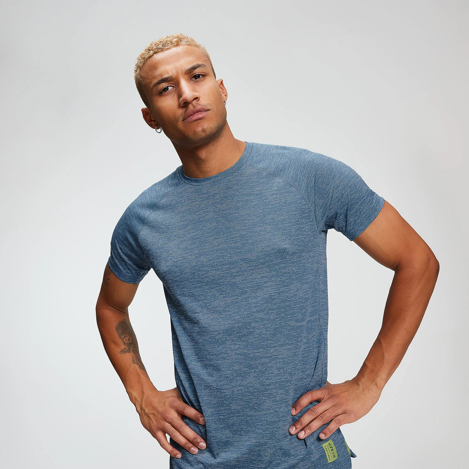 MP Training Men's T-Shirt - Washed Blue Marl - XS Image 1