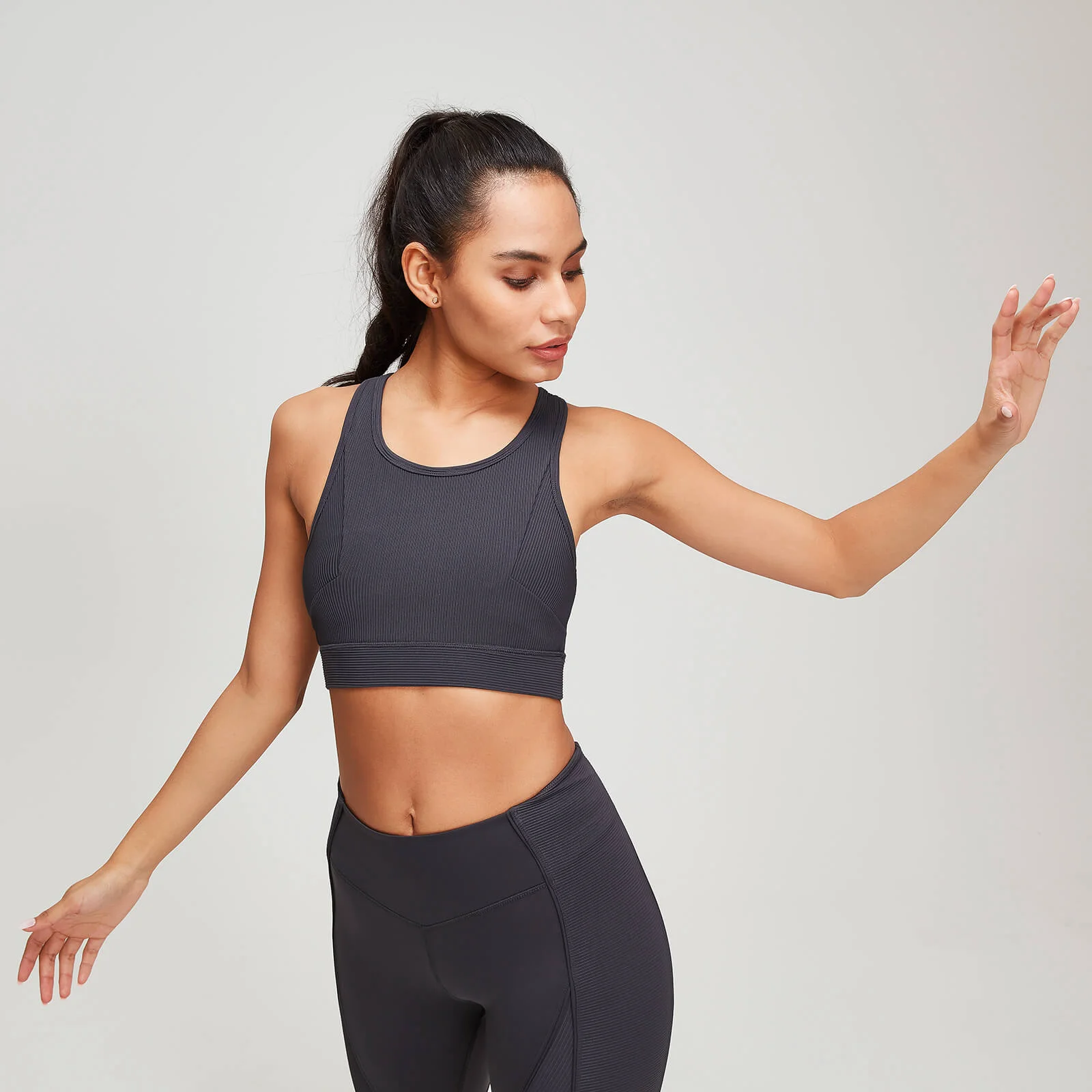 MP Textured Training Women's Sports Bra - Slate - XS Image 1