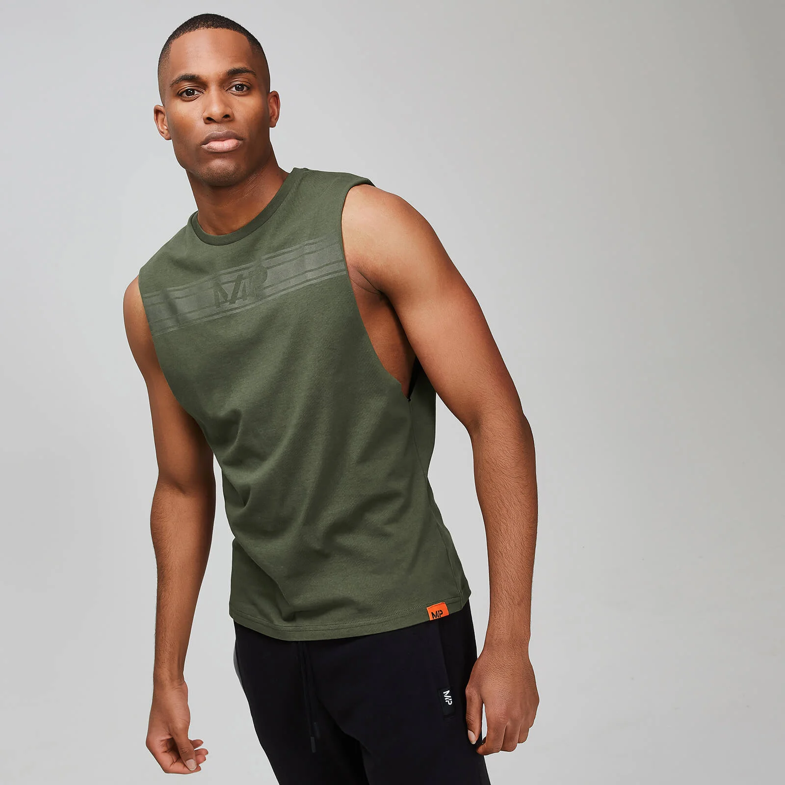 MP Rest Day Men's Drop Armhole Tank Top - Army Green - XS Image 1