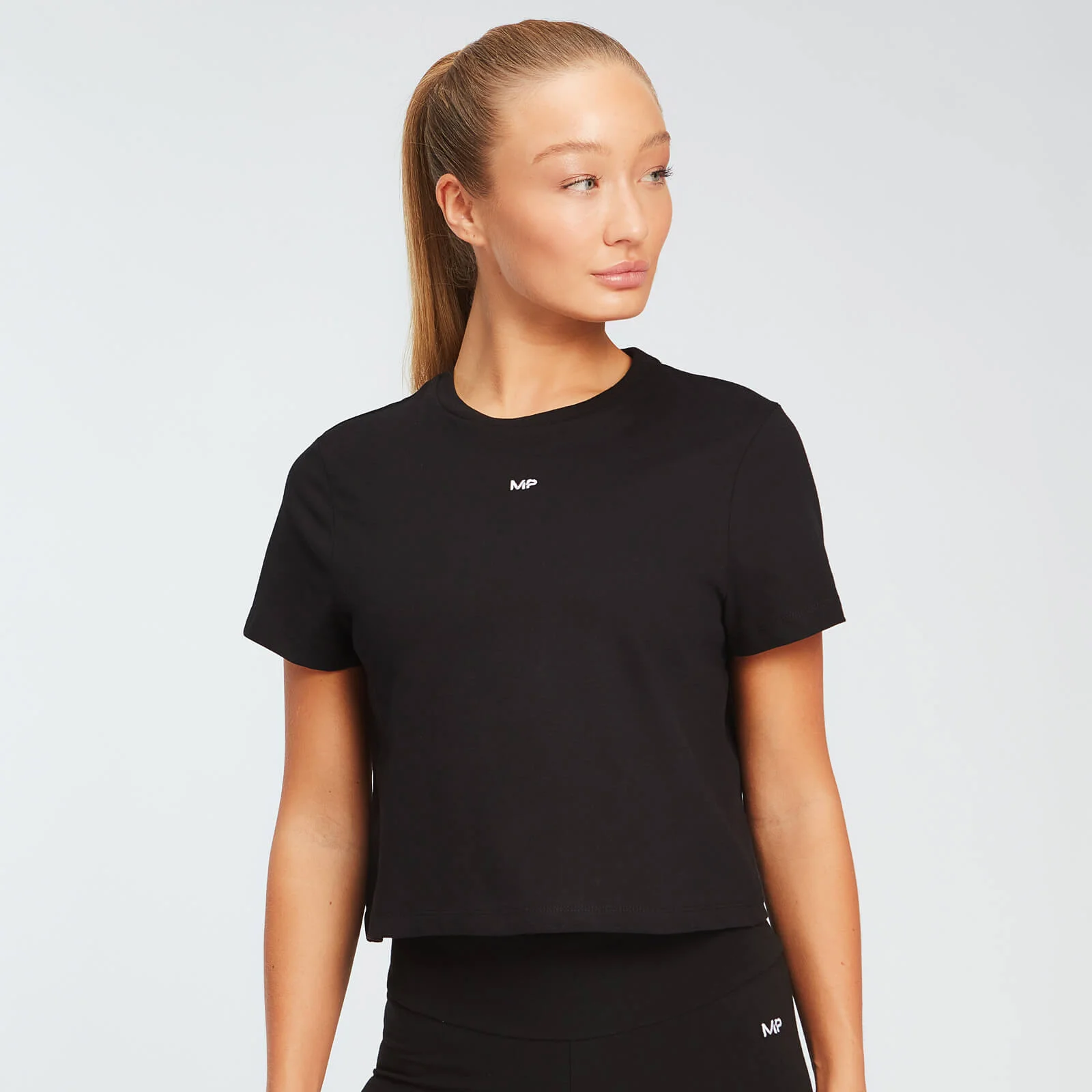 MP Women's Essentials Crop T-Shirt - Black - XS Image 1