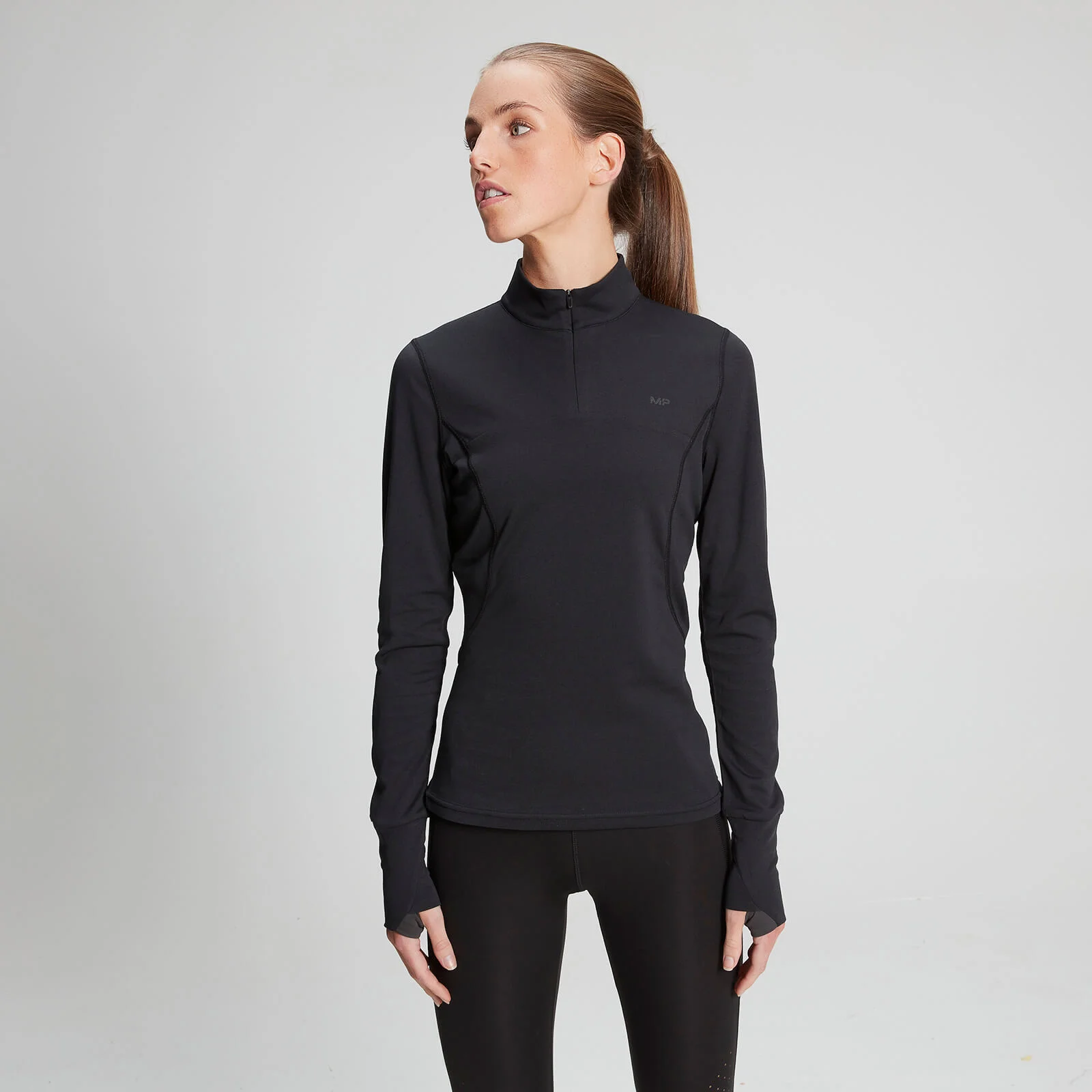 MP Women's 1/4 Zip Top - Black - XS Image 1