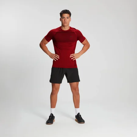 MP Men's Essential Short Sleeve Seamless T-Shirt - Danger Marl