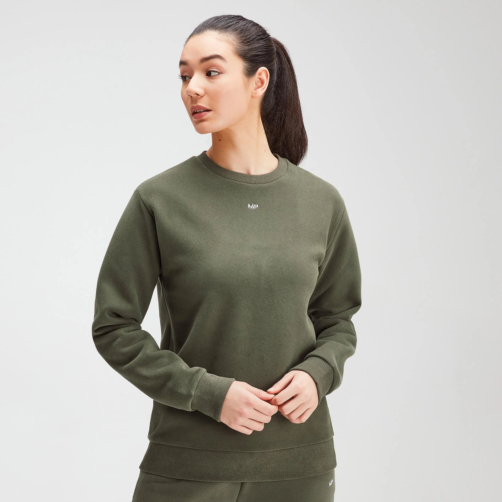 MP Women's Essentials Sweatshirt - Dark Olive - XXS Image 1