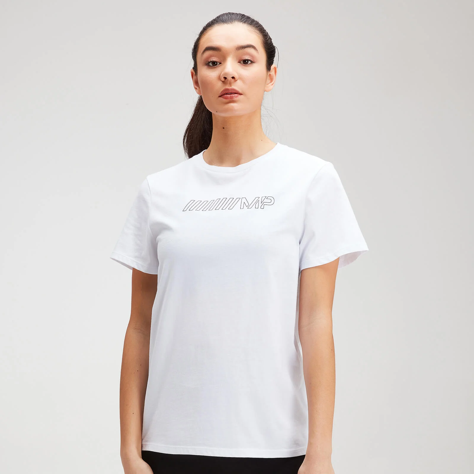 MP Women's Outline Graphic T-Shirt - White - XXS Image 1