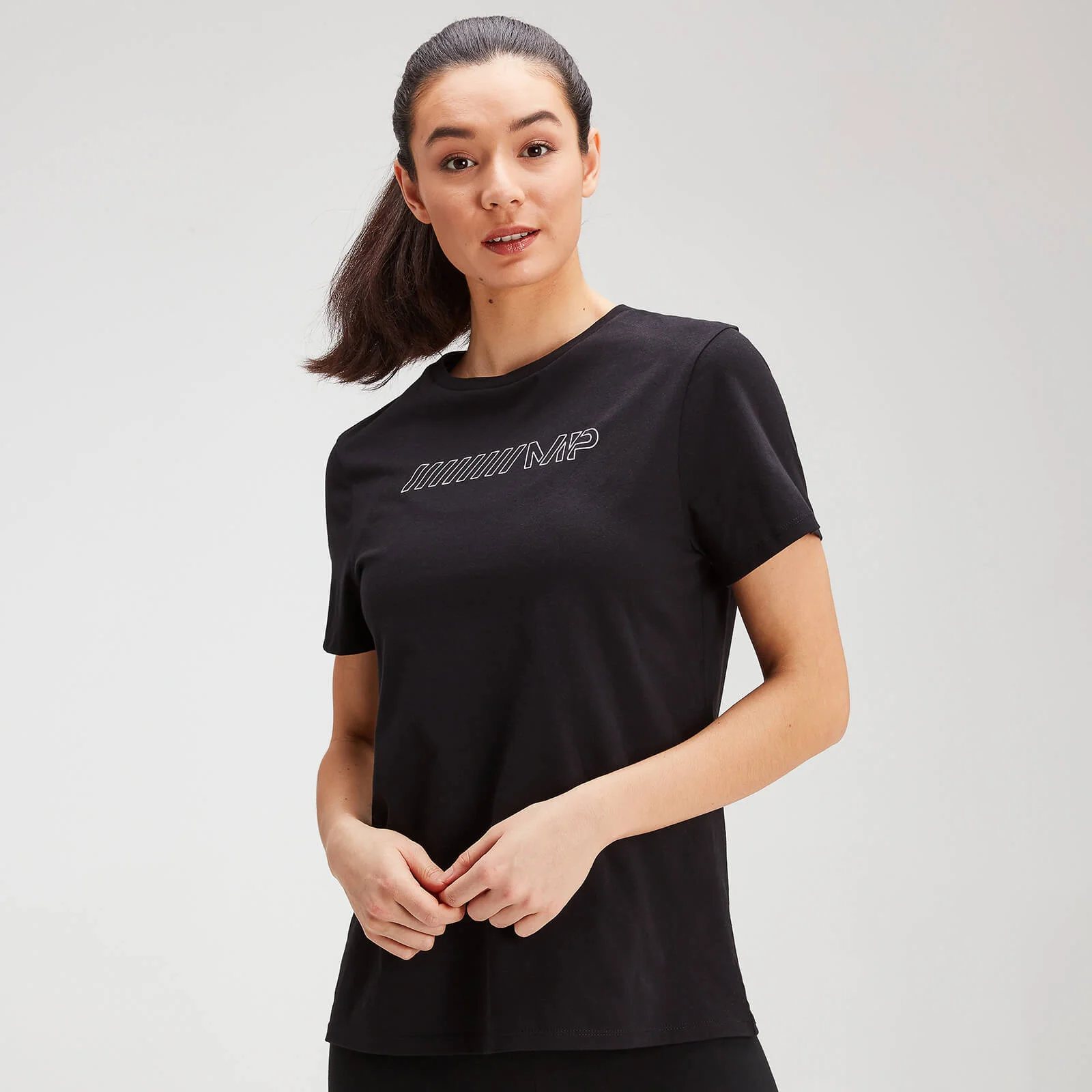 MP Women's Outline Graphic T-Shirt - Black - XS Image 1