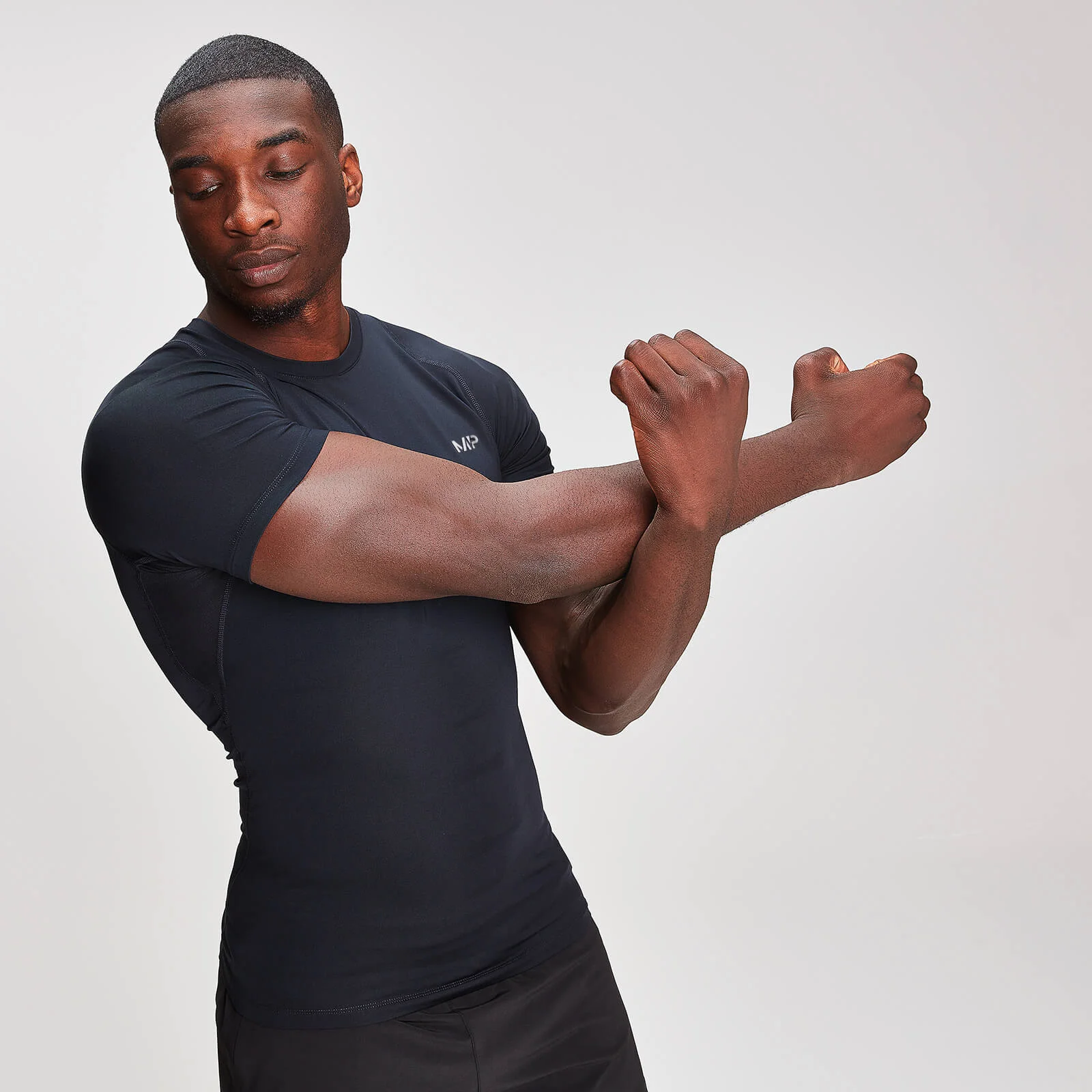 MP Men's Training Baselayer Short Sleeve T-Shirt - Black - XS Image 1