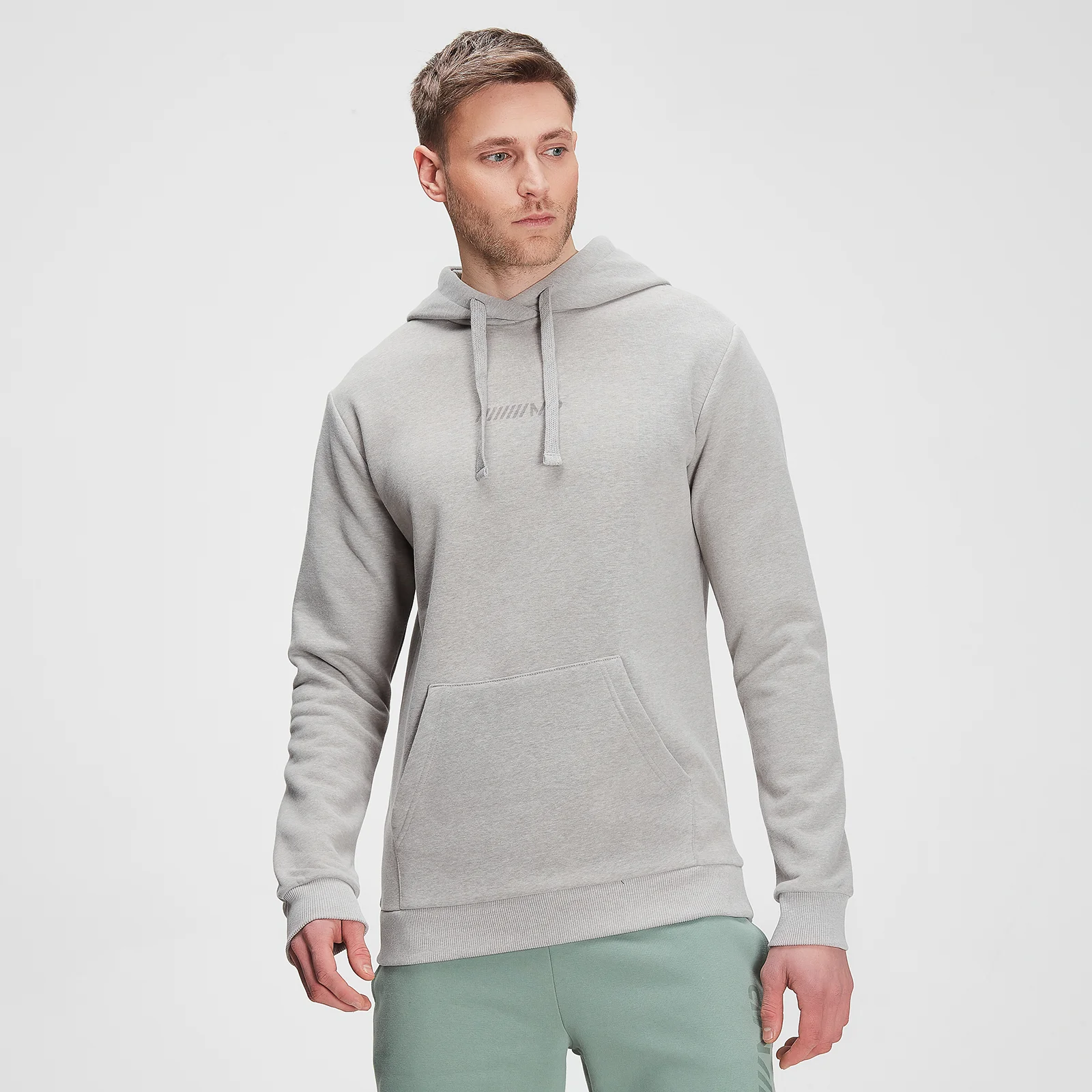 MP Men's Tonal Graphic Hoodie - Storm Grey Marl - XXS Image 1