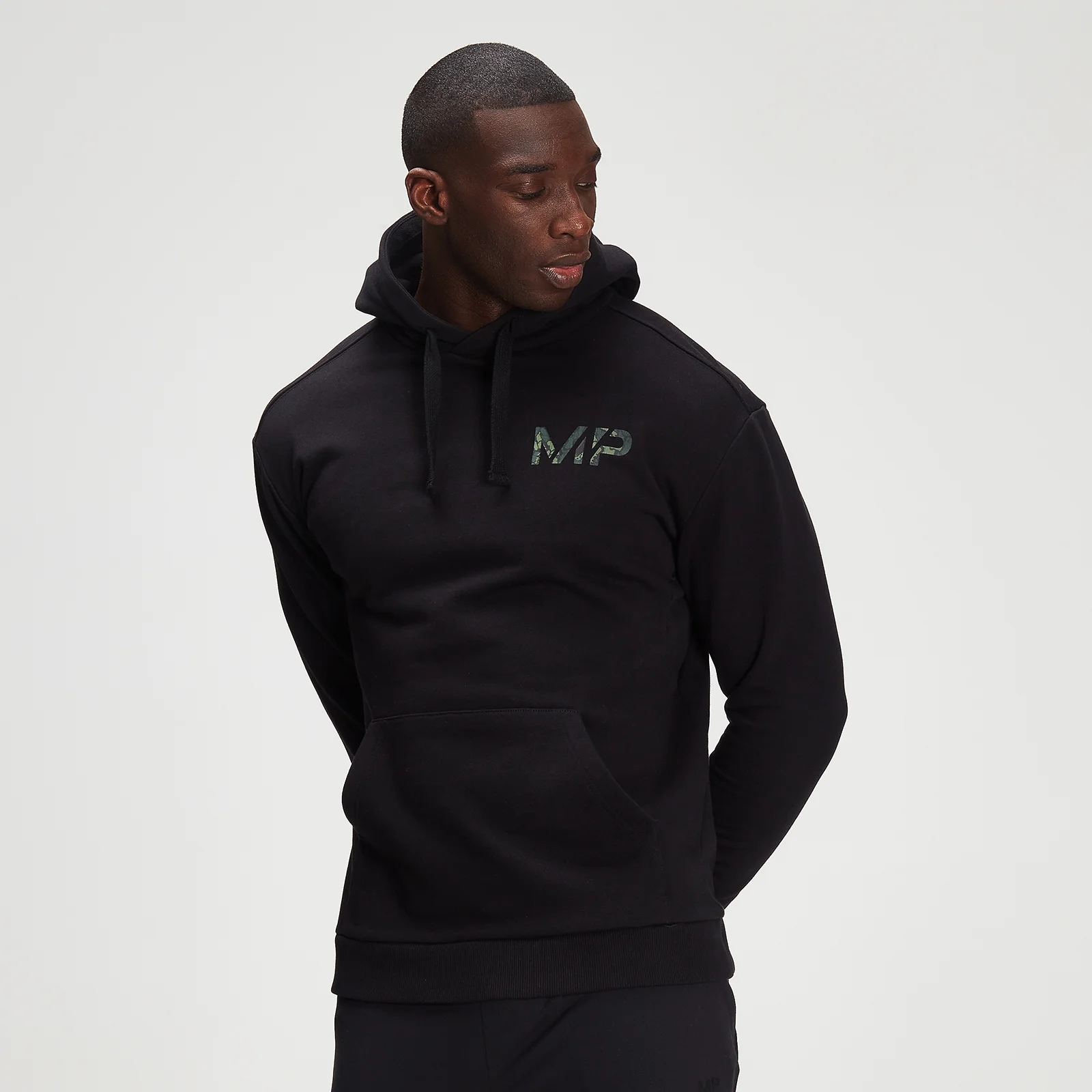 MP Men's Adapt Washed Camo Print Hoodie - Black - XXS Image 1