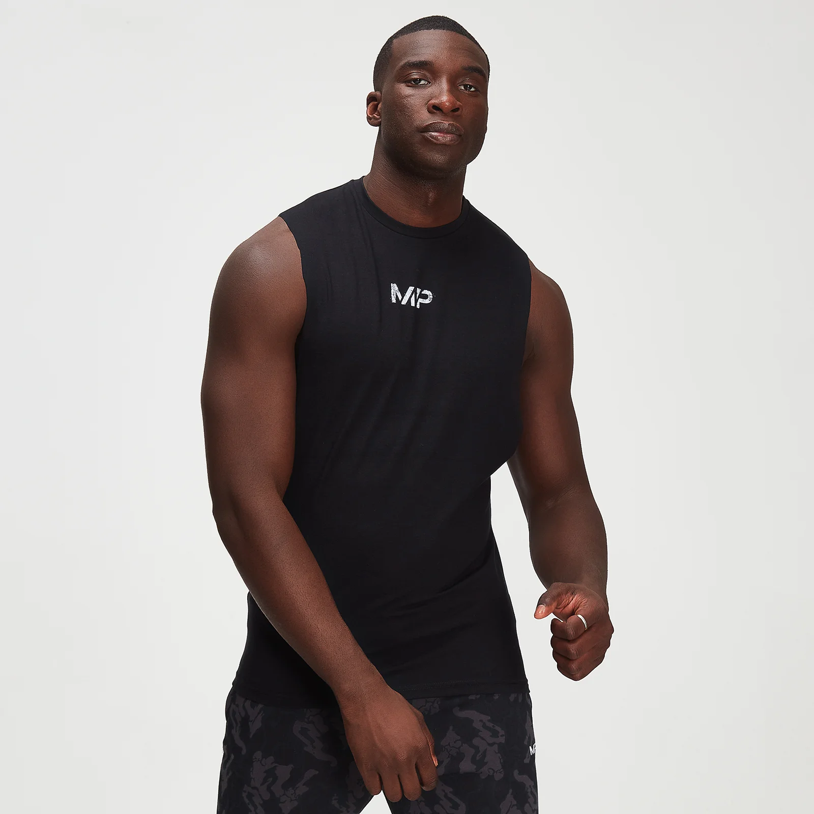 MP Men's Adapt drirelease® Grit Print Tank - Black - XXS Image 1