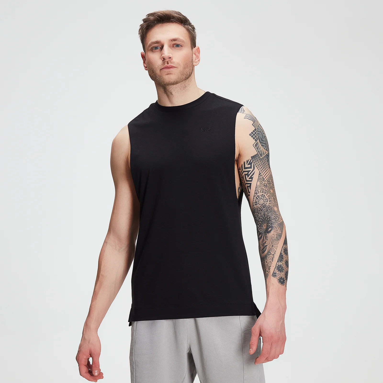 MP Men's Training Drop Arm Tank - Black - XXS Image 1