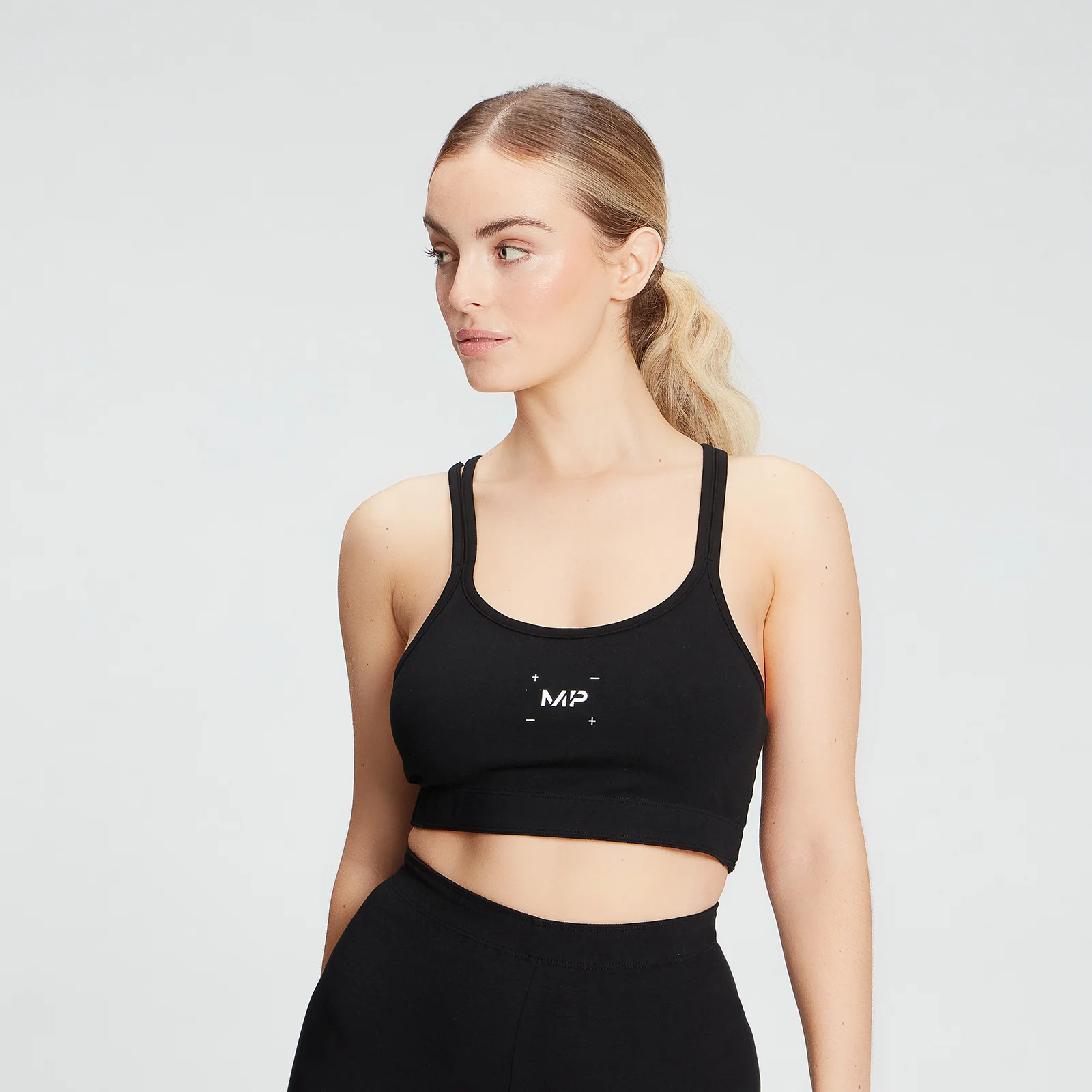 MP Women's Central Graphic Bra - Black - XS Image 1