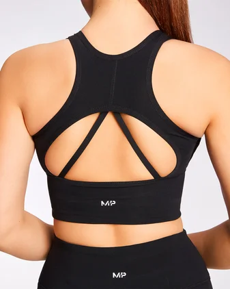MP Women's Power Longline Sports Bra - Black