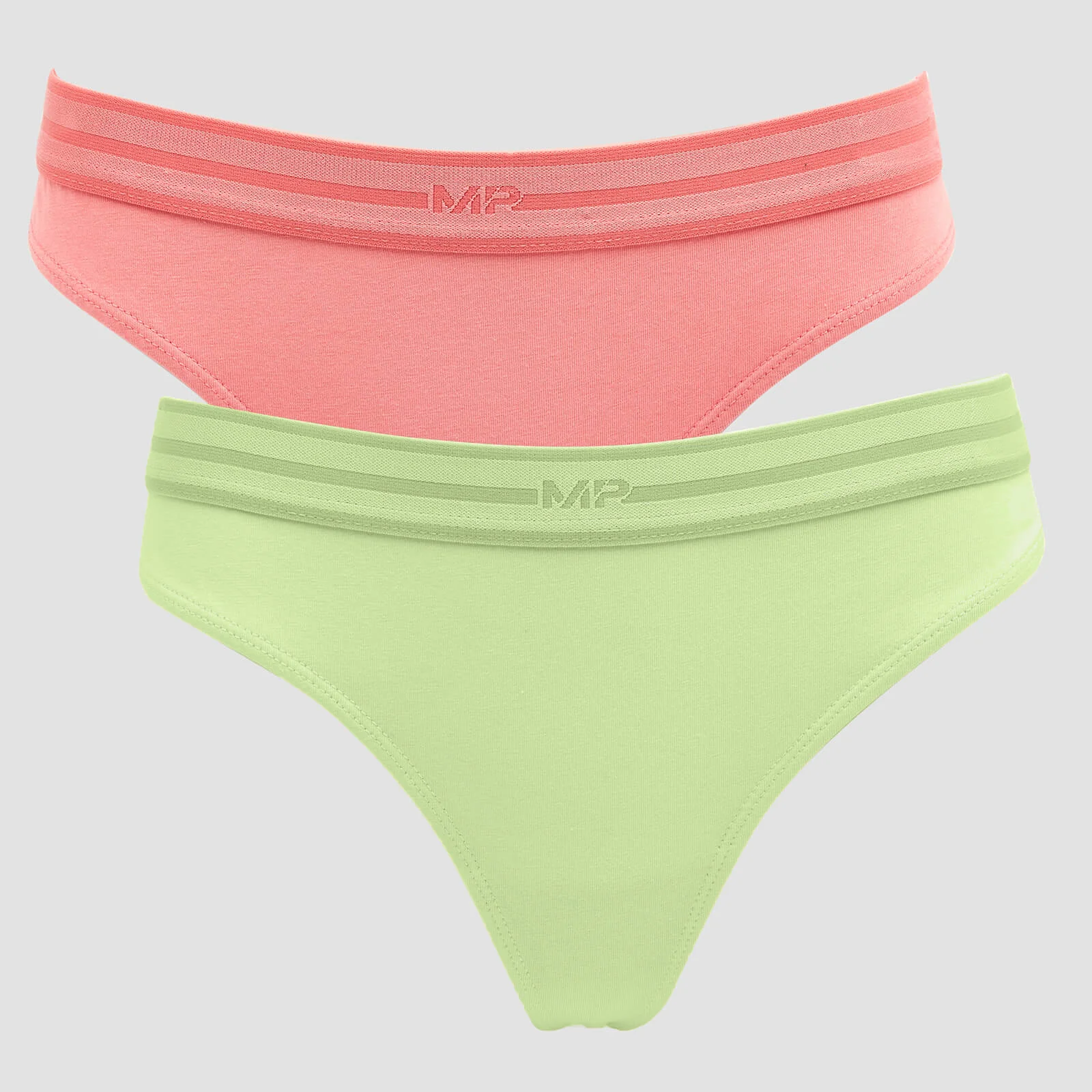 MP Women's Essentials Thong (2 Pack) Butterfly/Geranium Pink Image 1