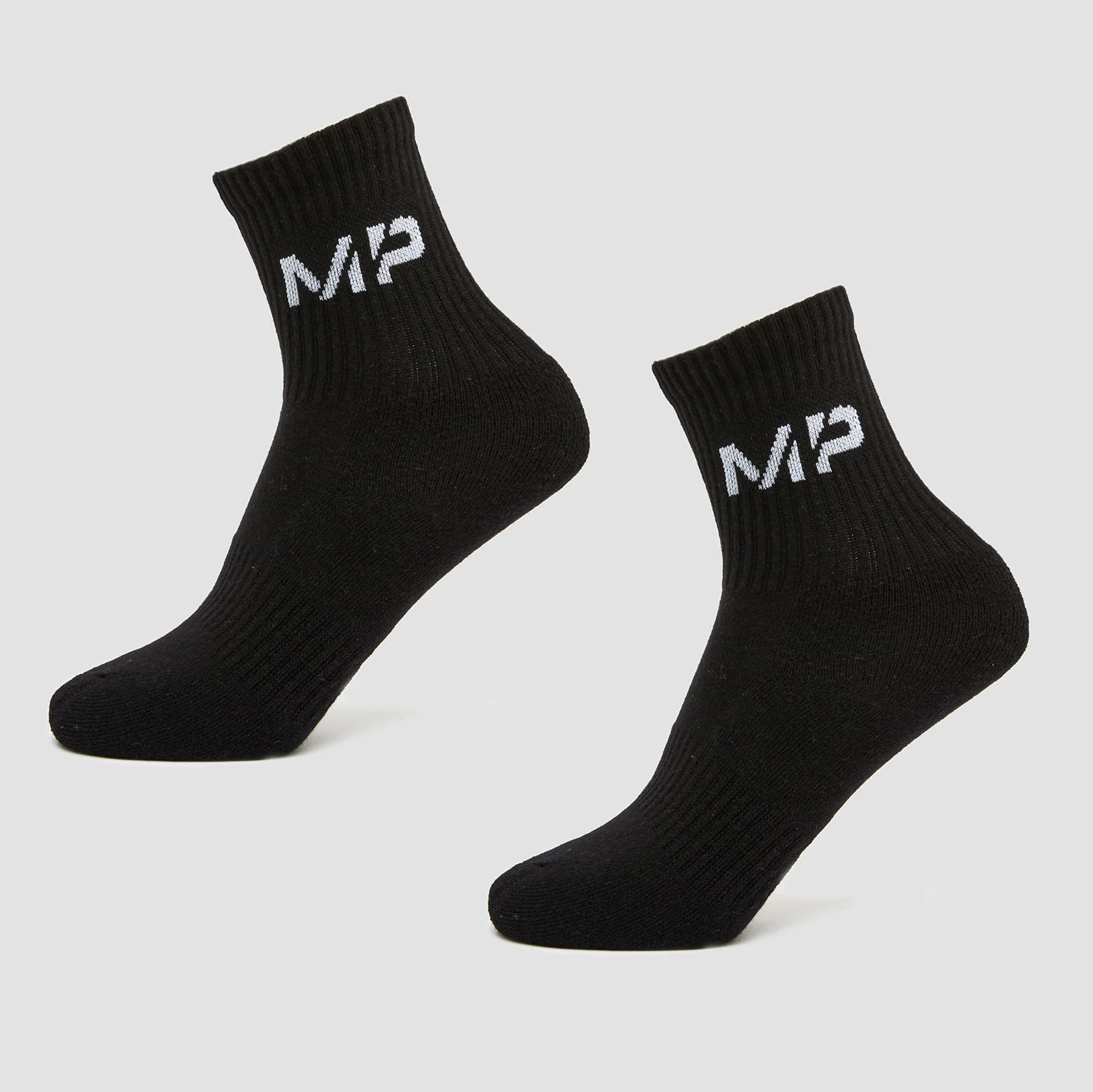 MP Women's Crew Socks (2 Pack) Black - UK 3-6 Image 1