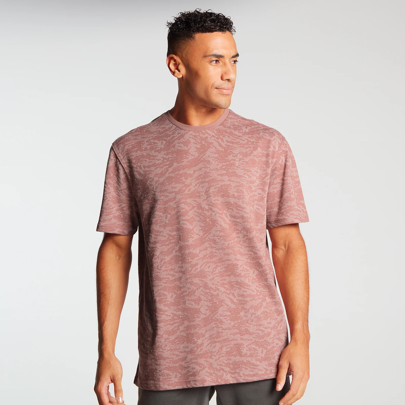MP Men's Training Short Sleeve Camo Oversized T - Shirt - Dust Pink - XXS Image 1