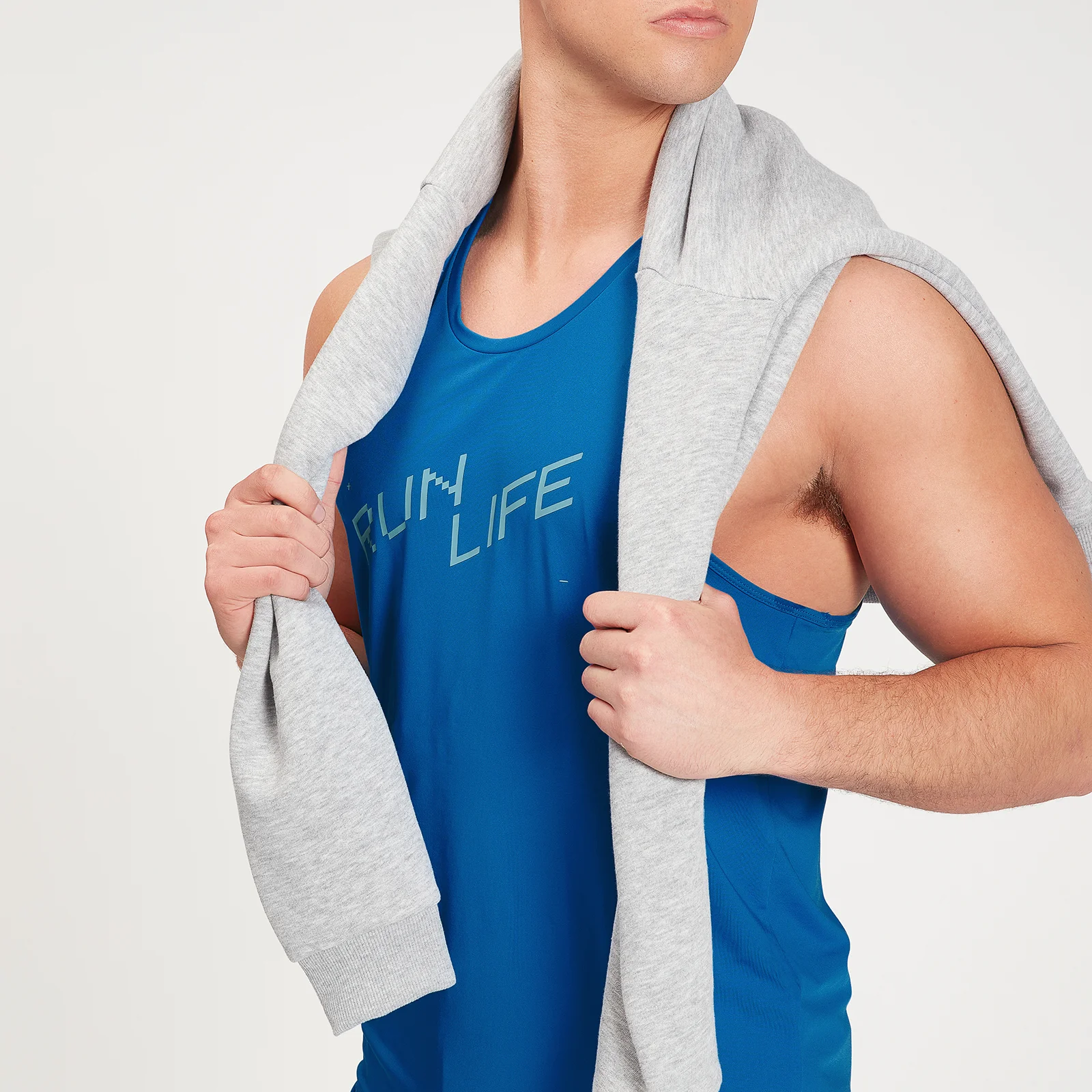 MP Men's Graphic Running Tank Top - True Blue - L Image 5