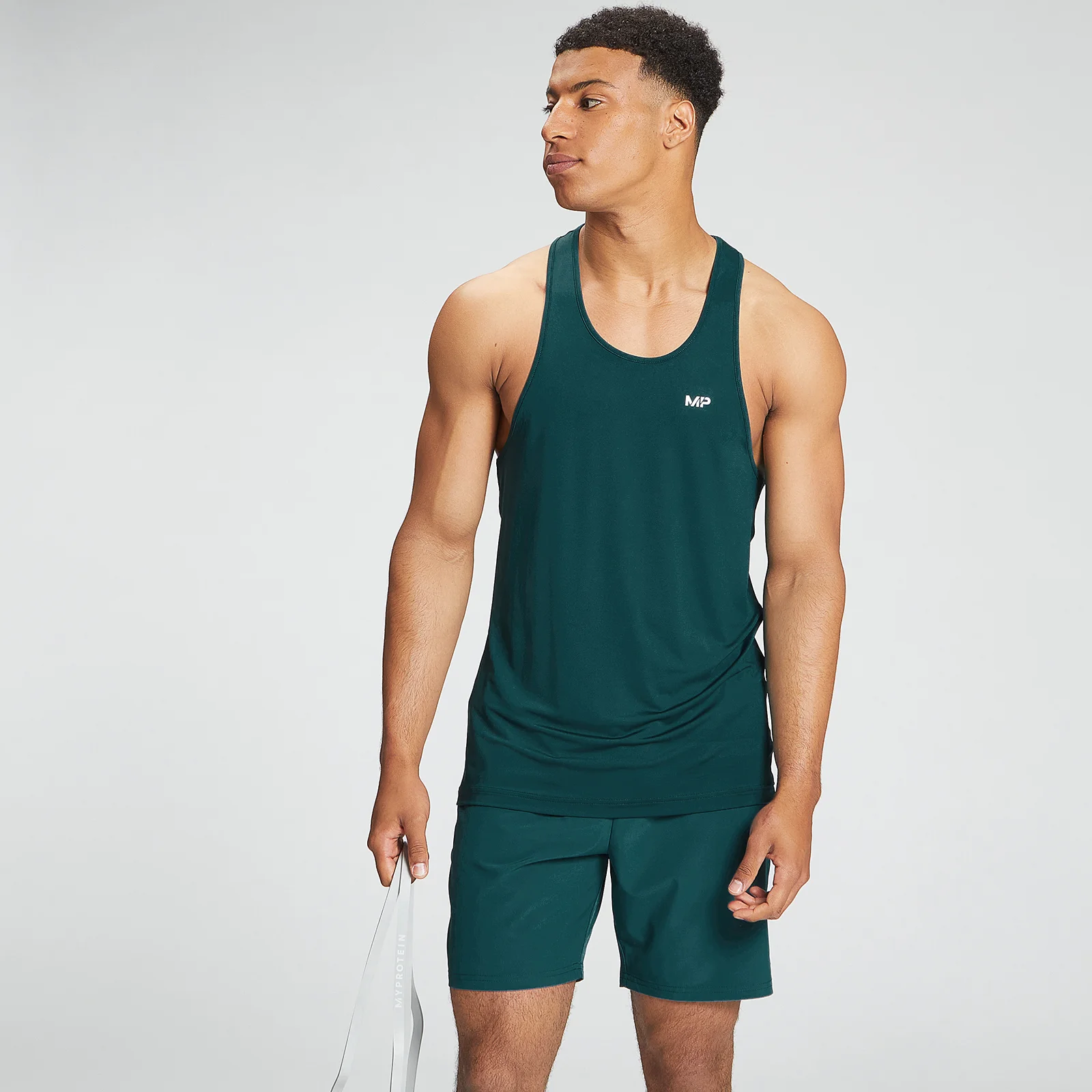 MP Men's Training Stringer Vest - Deep Teal - XXS Image 1