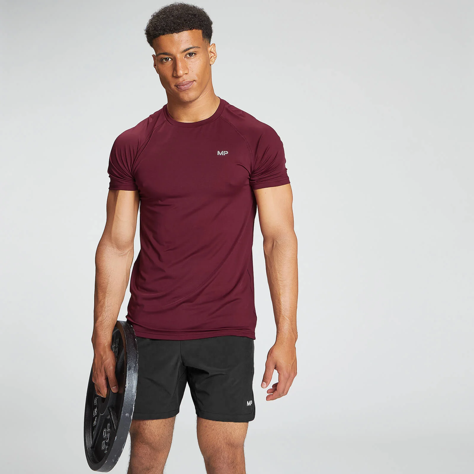MP Men's Training T-Shirt - Merlot - XXS Image 1