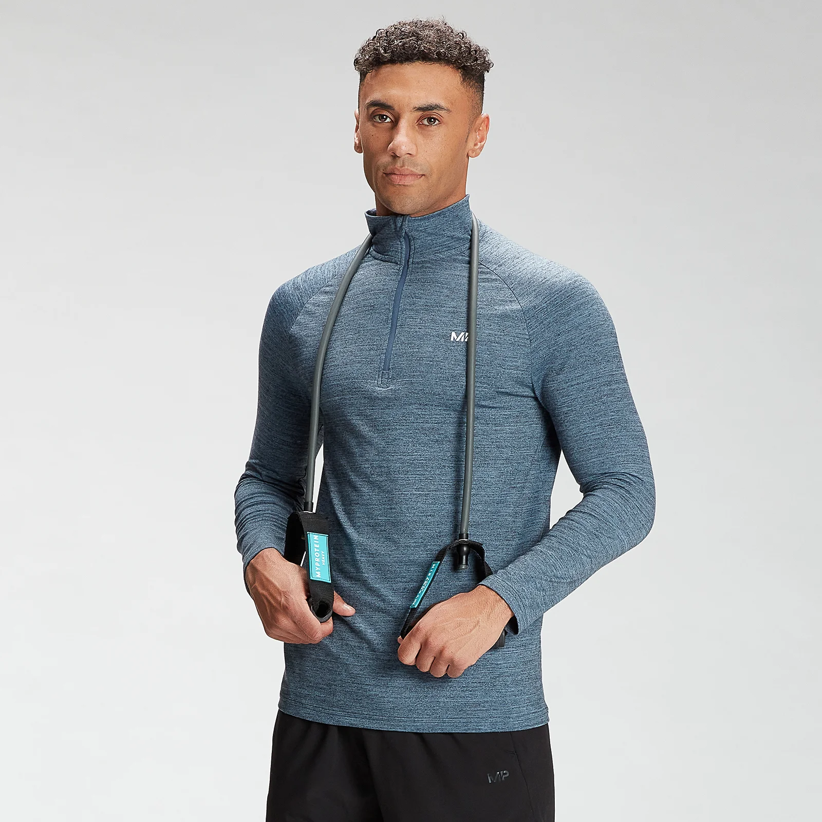 MP Men's Performance 1/4 Zip Top - Galaxy Marl Image 1