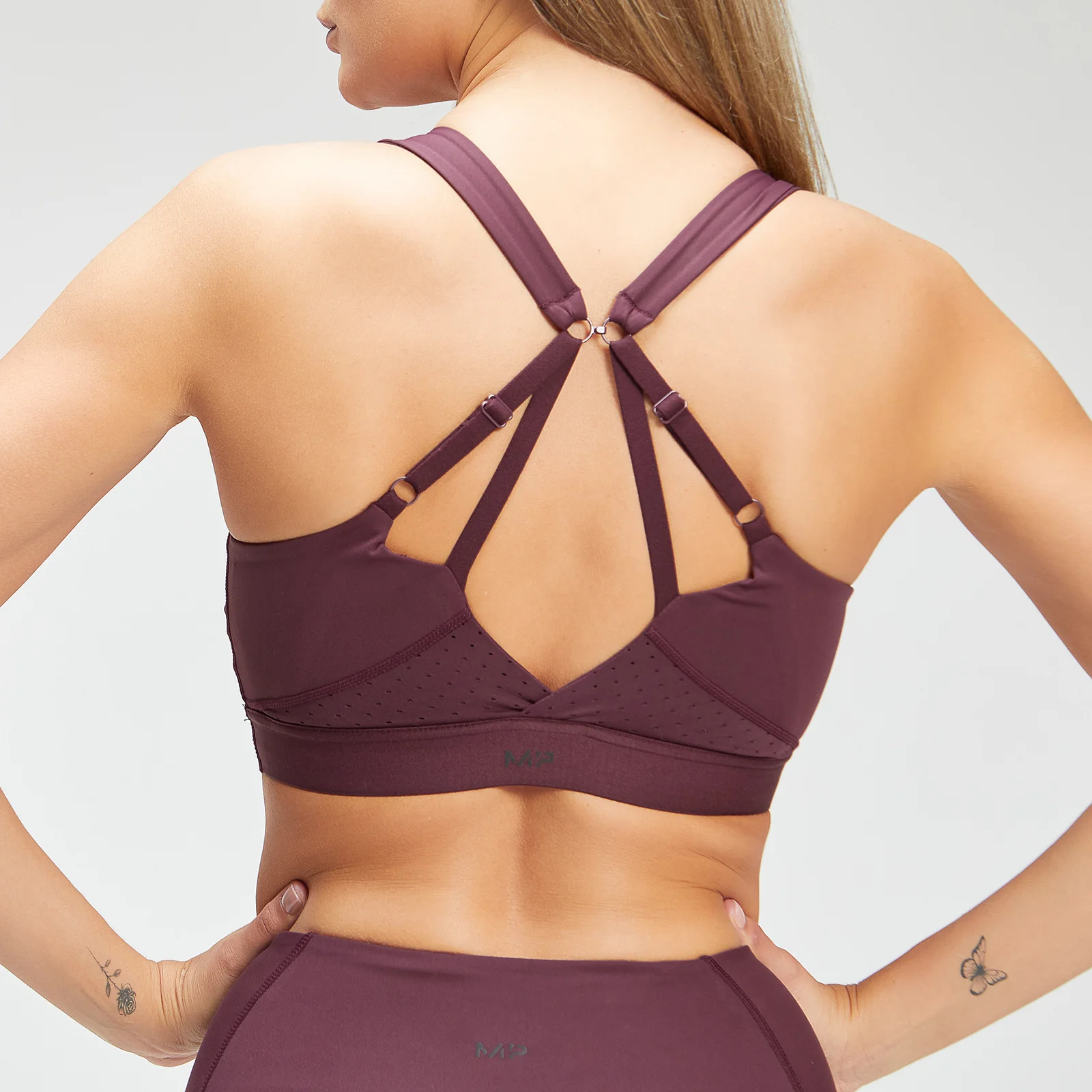 MP Women's Power Ultra Sports Bra - Port/Black - XS Image 1