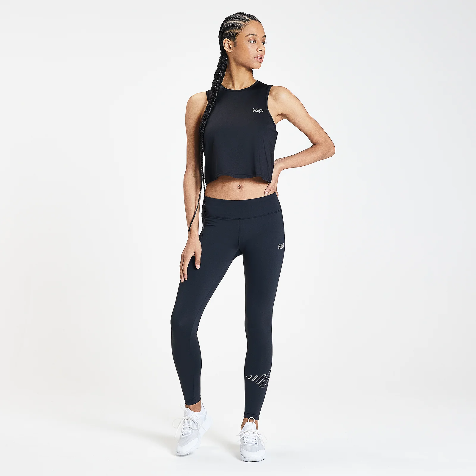 MP Women's Infinity Mark Training Crop Vest - Black - XS Image 1