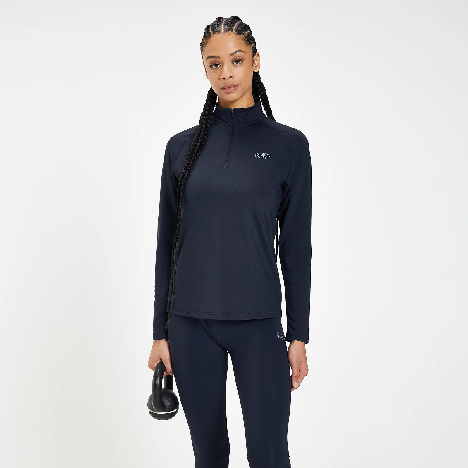 MP Women's Infinity Mark Training 1/4 Zip - Petrol blue - XXS Image 1