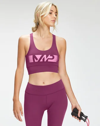 MP Women's Graffiti Graphic Training Sports Bra - Deep Pink