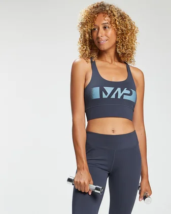 MP Women's Graffiti Graphic Training Sports Bra - Graphite