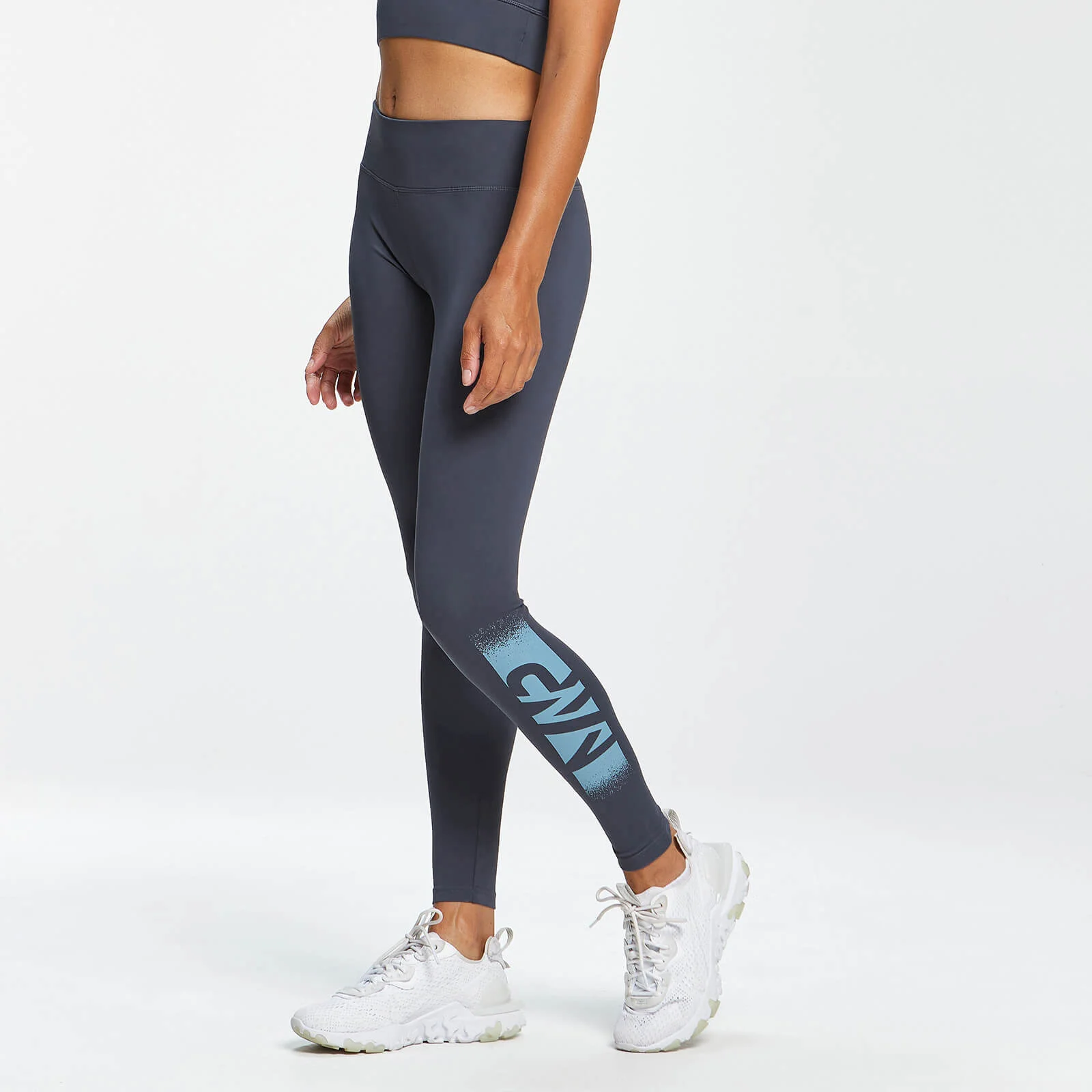 MP Women's Graffiti Graphic Training Leggings - Graphite - XS Image 1