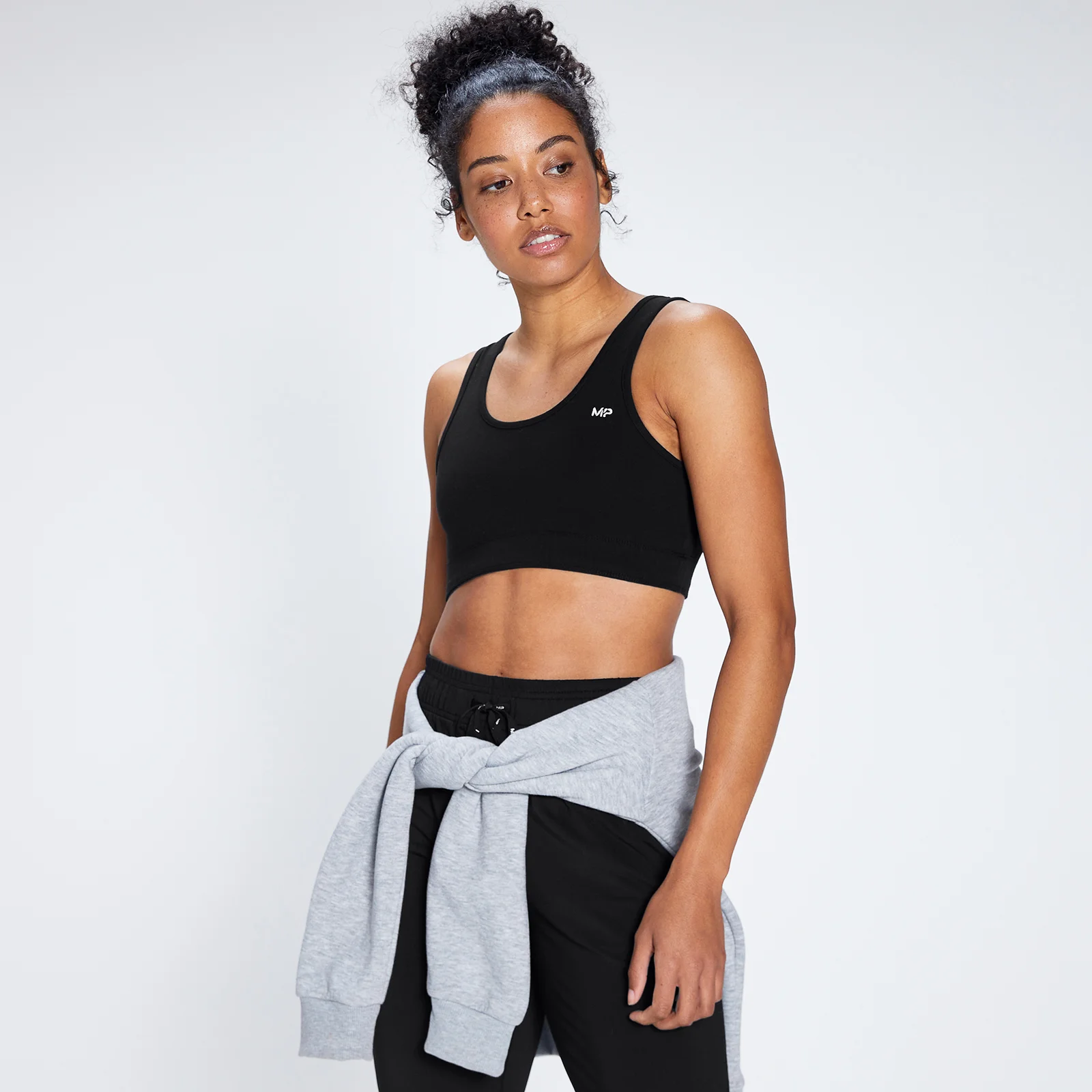 MP Women's Essentials Wide Strap Sports Bra - Black - XXS Image 1