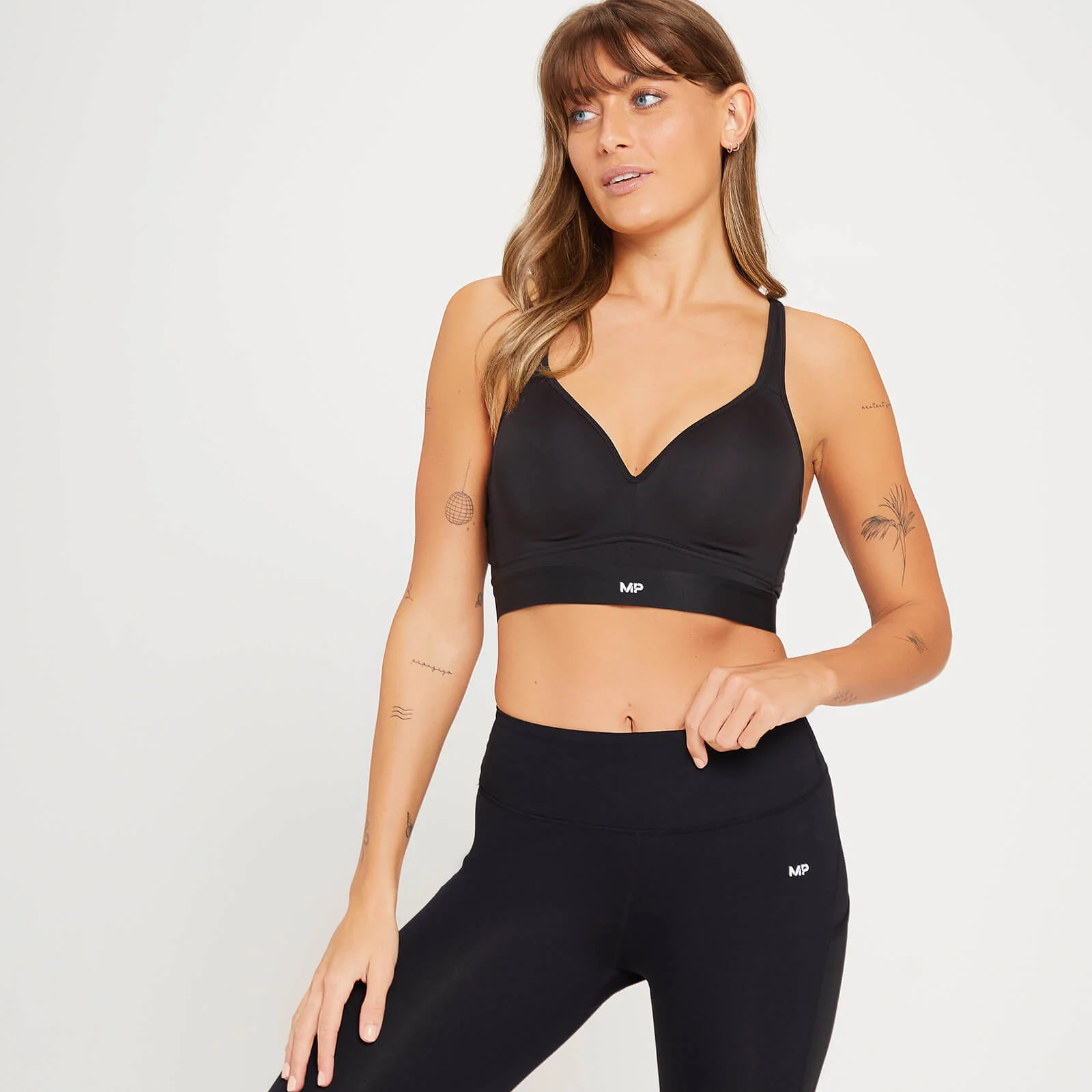 MP Women's High Support Moulded Cup Sports Bra - Black - 32D Image 1