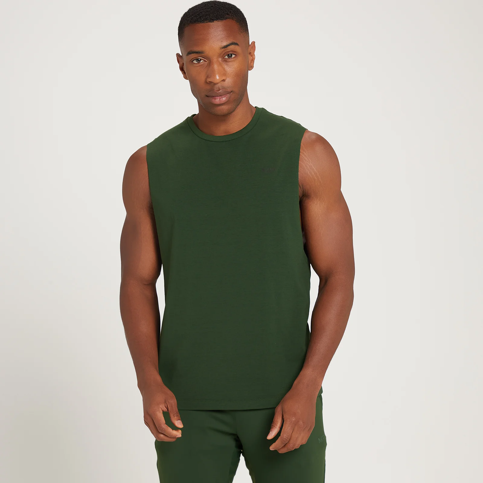 MP Men's Adapt Drirelease Grit Print Tank Top - Dark Green - XXS Image 1