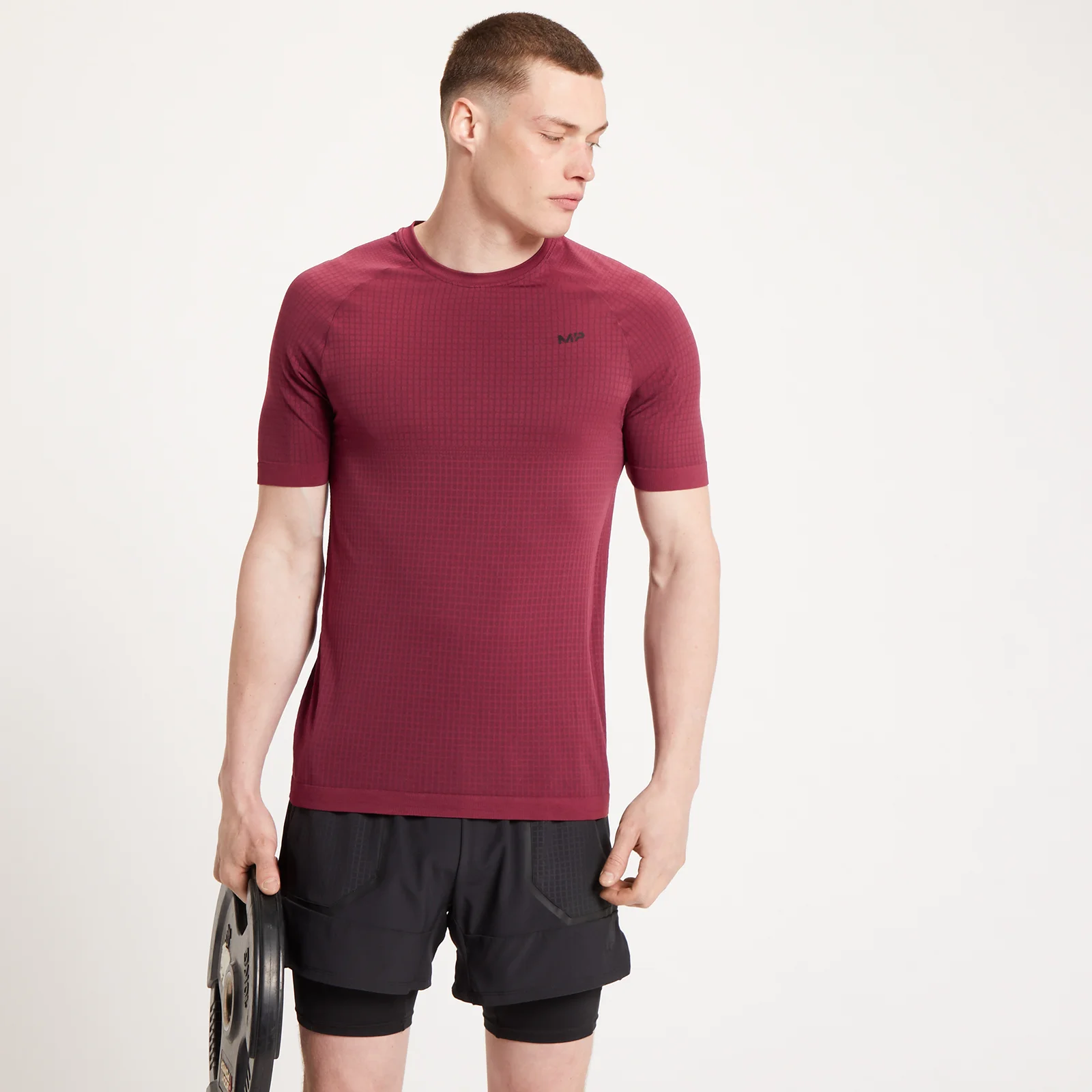 MP Men's Tempo Ultra Seamless Short Sleeve T-Shirt - Merlot - XXS Image 1