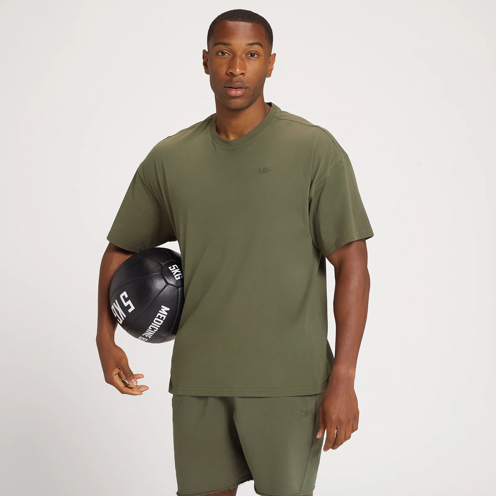 MP Men's Training Oversized Short Sleeve T - Shirt - Dark Olive - XXS Image 1