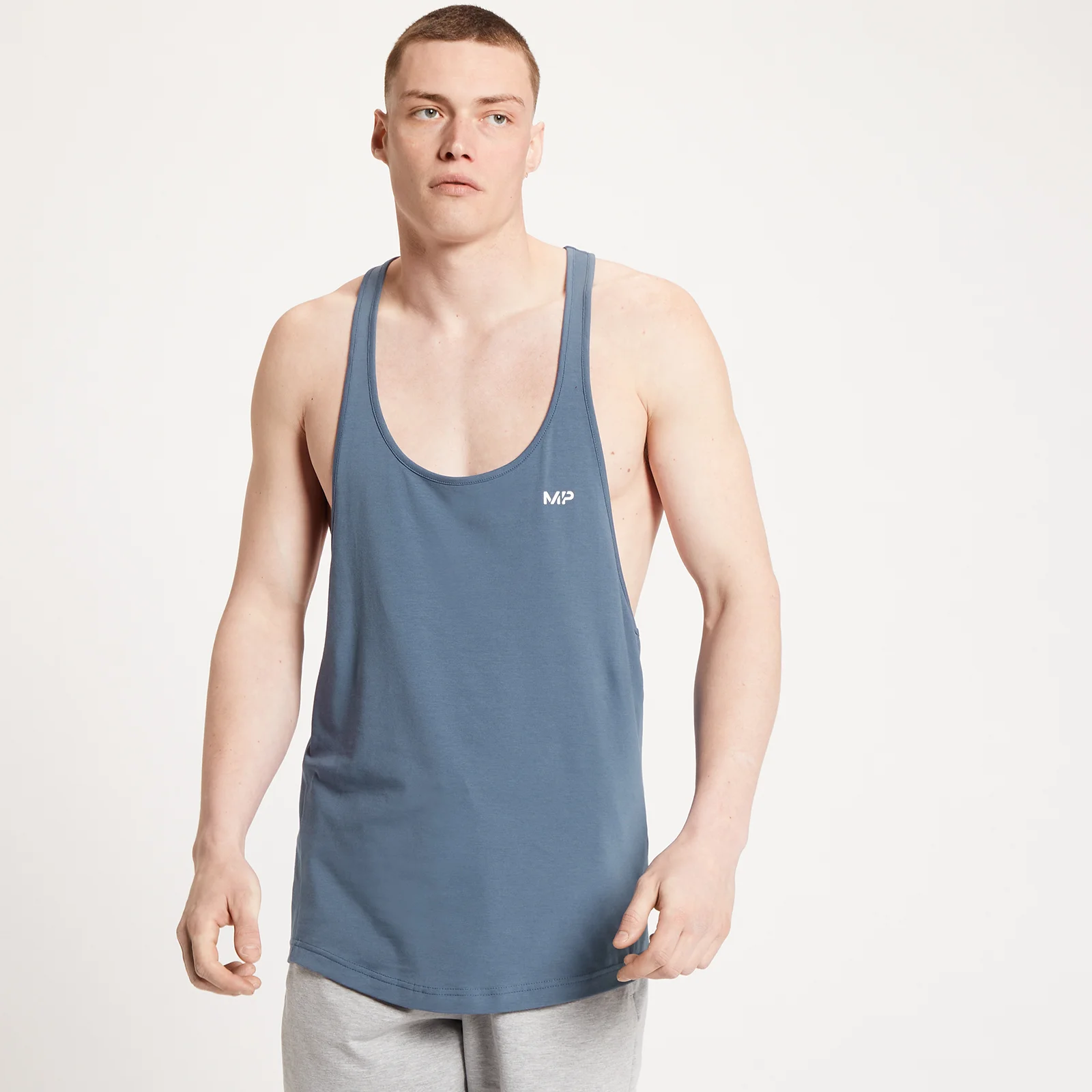 MP Men's Form Stringer Vest - Steel Blue - XXS Image 1