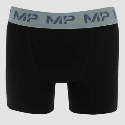 MP Men's Coloured Waistband Boxers (3 Pack) - Black/Frost Green/Steel Blue/Ice Blue - XXS Image 7