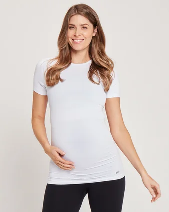 MP Women's Maternity Seamless Short Sleeve T-Shirt - White
