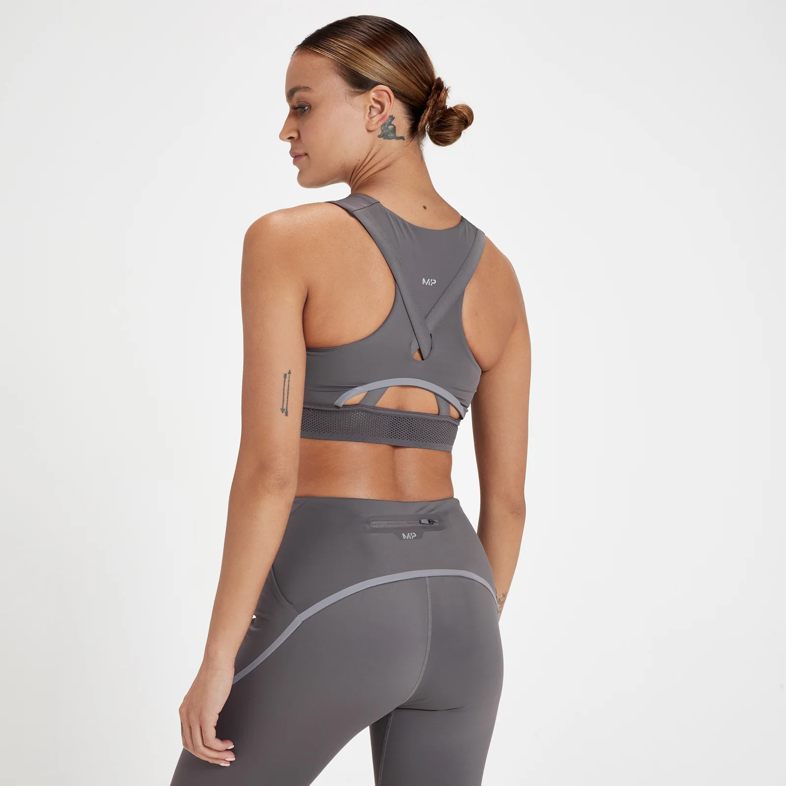 MP Women's Velocity Reflective Sports Bra - Pebble Grey - XS Image 1
