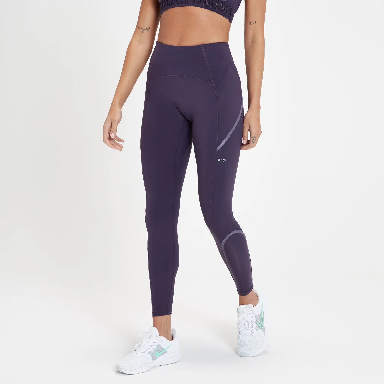 MP Women's Velocity Reflective Leggings - Plum - XS Image 1