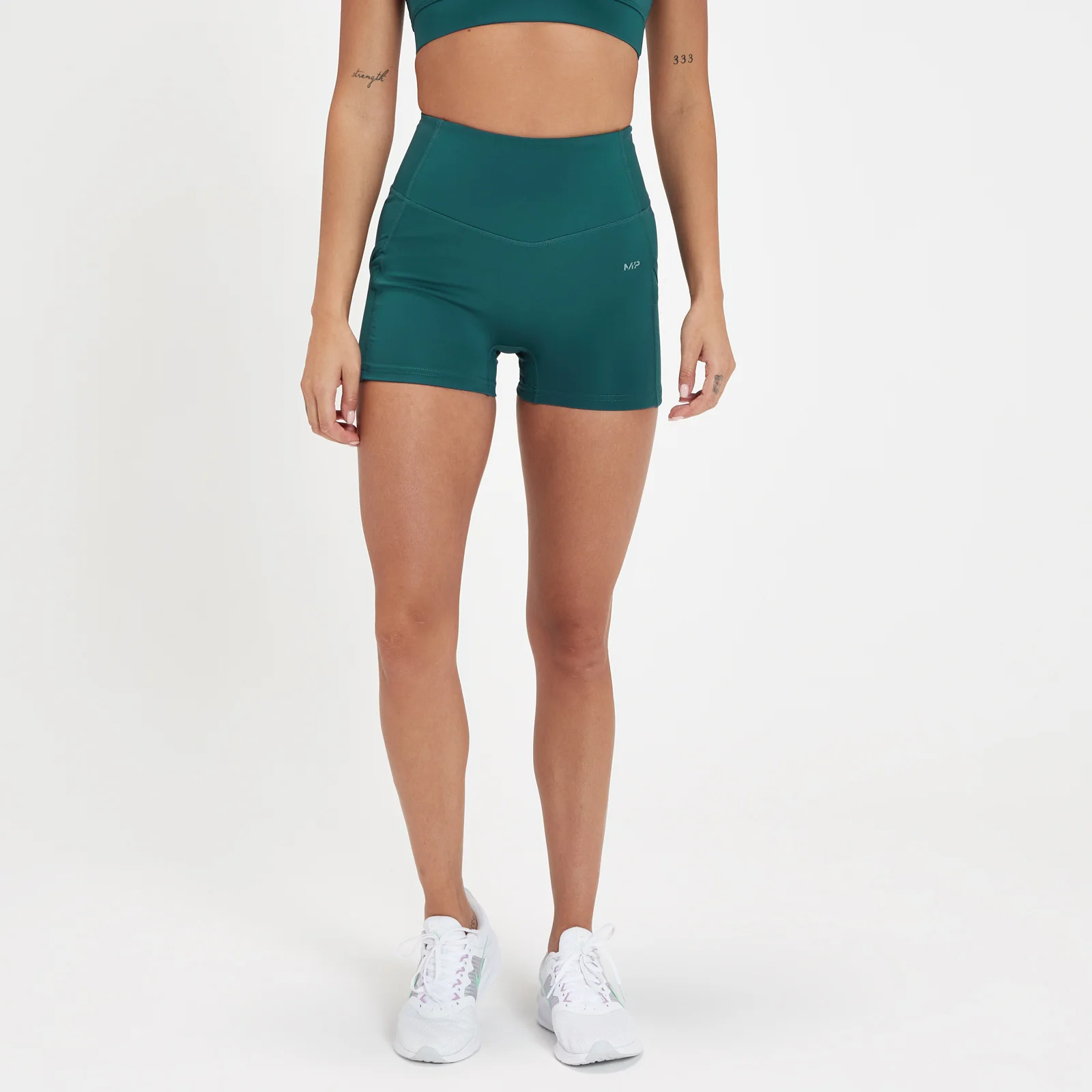 MP Women's Tempo Booty Shorts - Deep Marine Blue - XXS Image 1