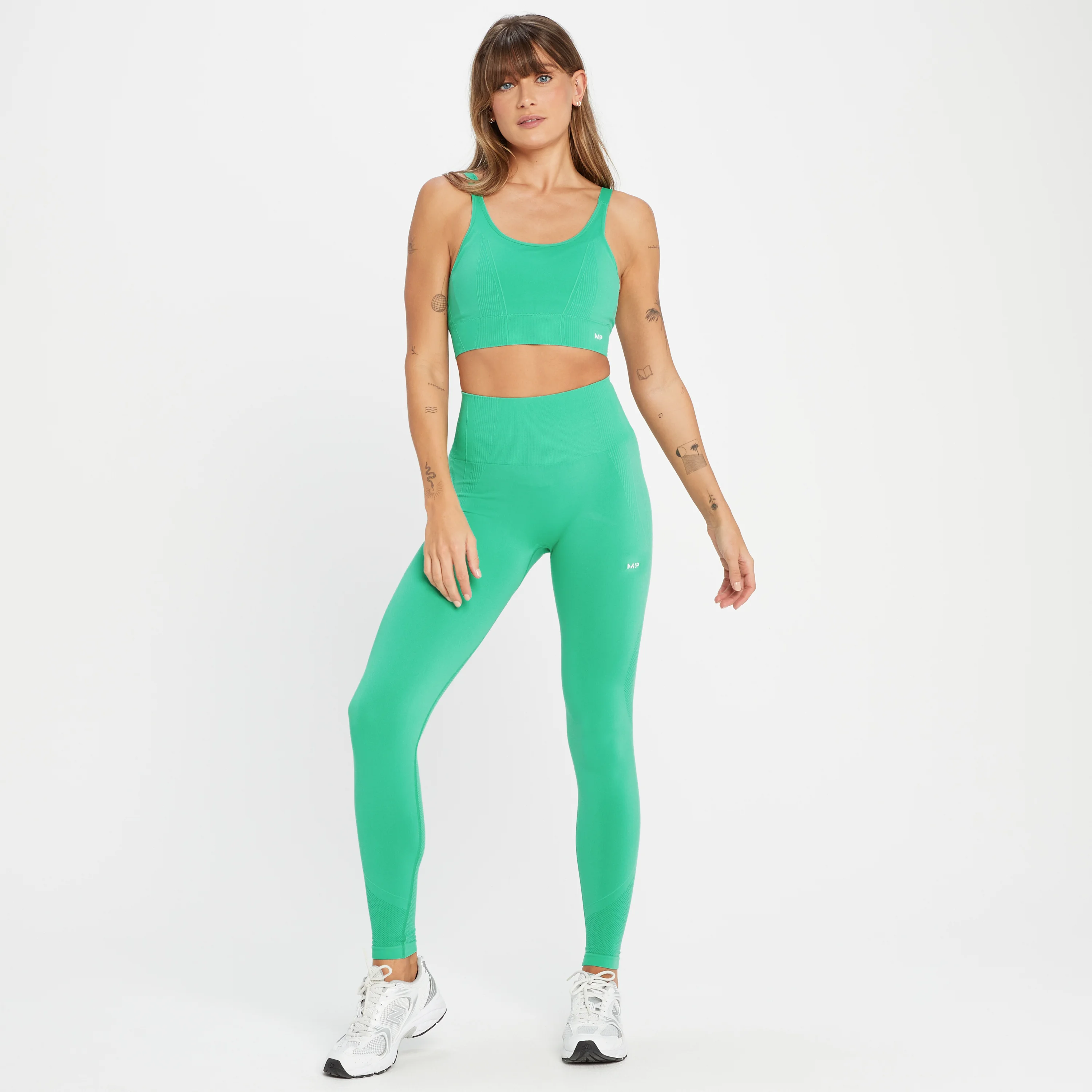 MP Women's Tempo Tonal Seamless Leggings - Bright Mint - S Image 4