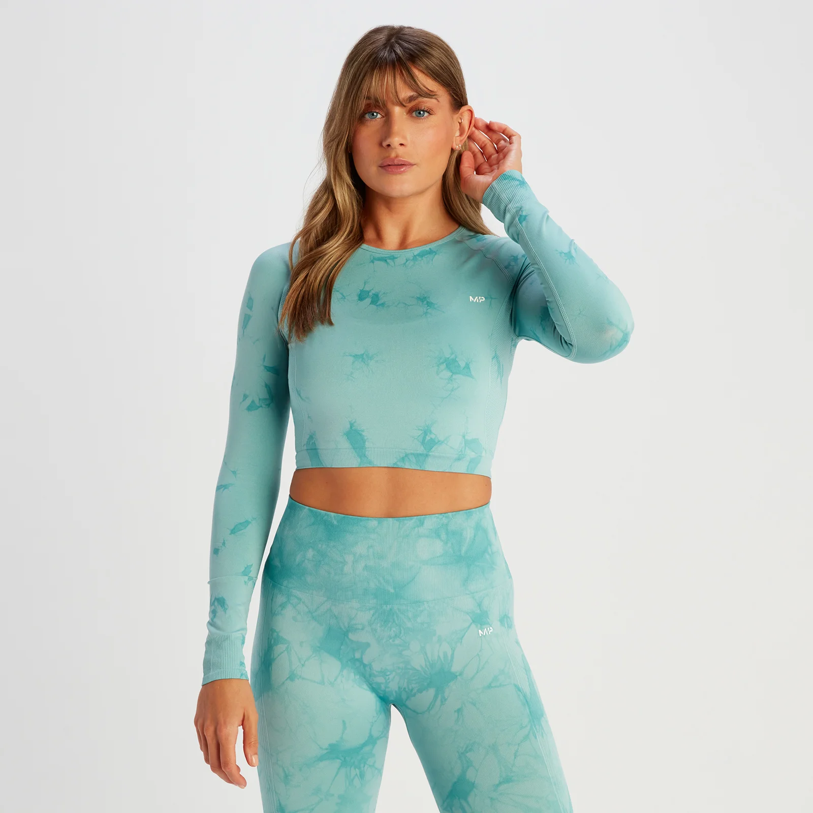 MP Women's Shape Seamless Long Sleeve Crop T-Shirt - Dusk Blue - XS Image 1