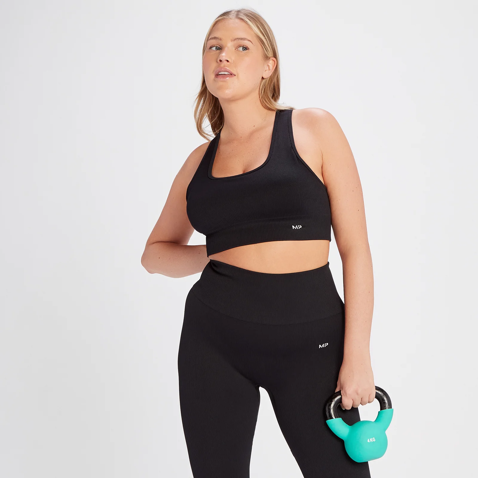 MP Women's Tempo Rib Seamless Bra - Black - M Image 1