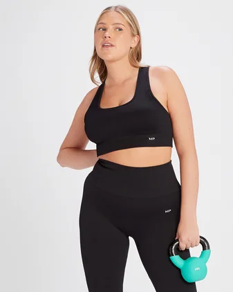 MP Women's Tempo Rib Seamless Bra - Black