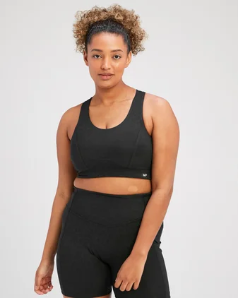 MP Women's Tempo Animal Print Sports Bra - Black