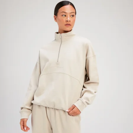 MP Women's Rest Day 1/4 Zip Sweatshirt - Canvas Grey