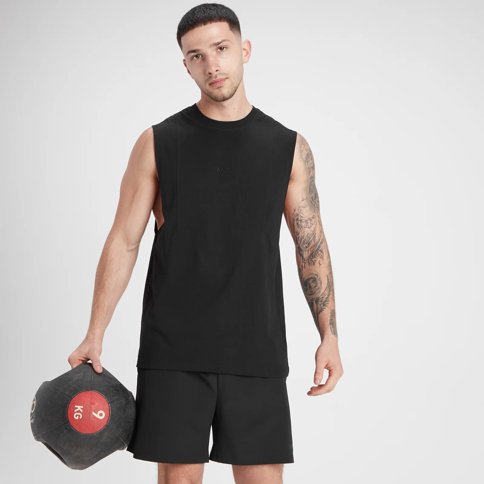 MP Men's Adapt Drop Armhole Tank Top - Black - XS Image 1