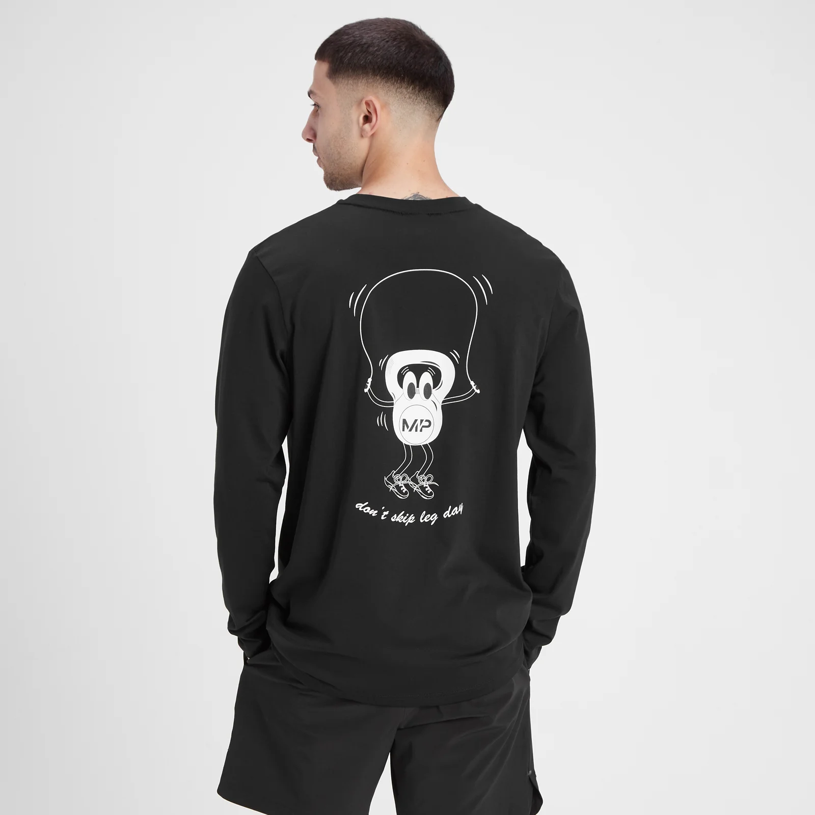 MP Men's Leg Day Graphic Long Sleeve T-Shirt - Black - XS Image 1