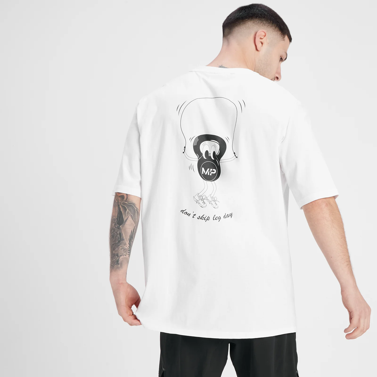 MP Men's Leg Day Graphic Oversized T-Shirt - White - XS Image 1