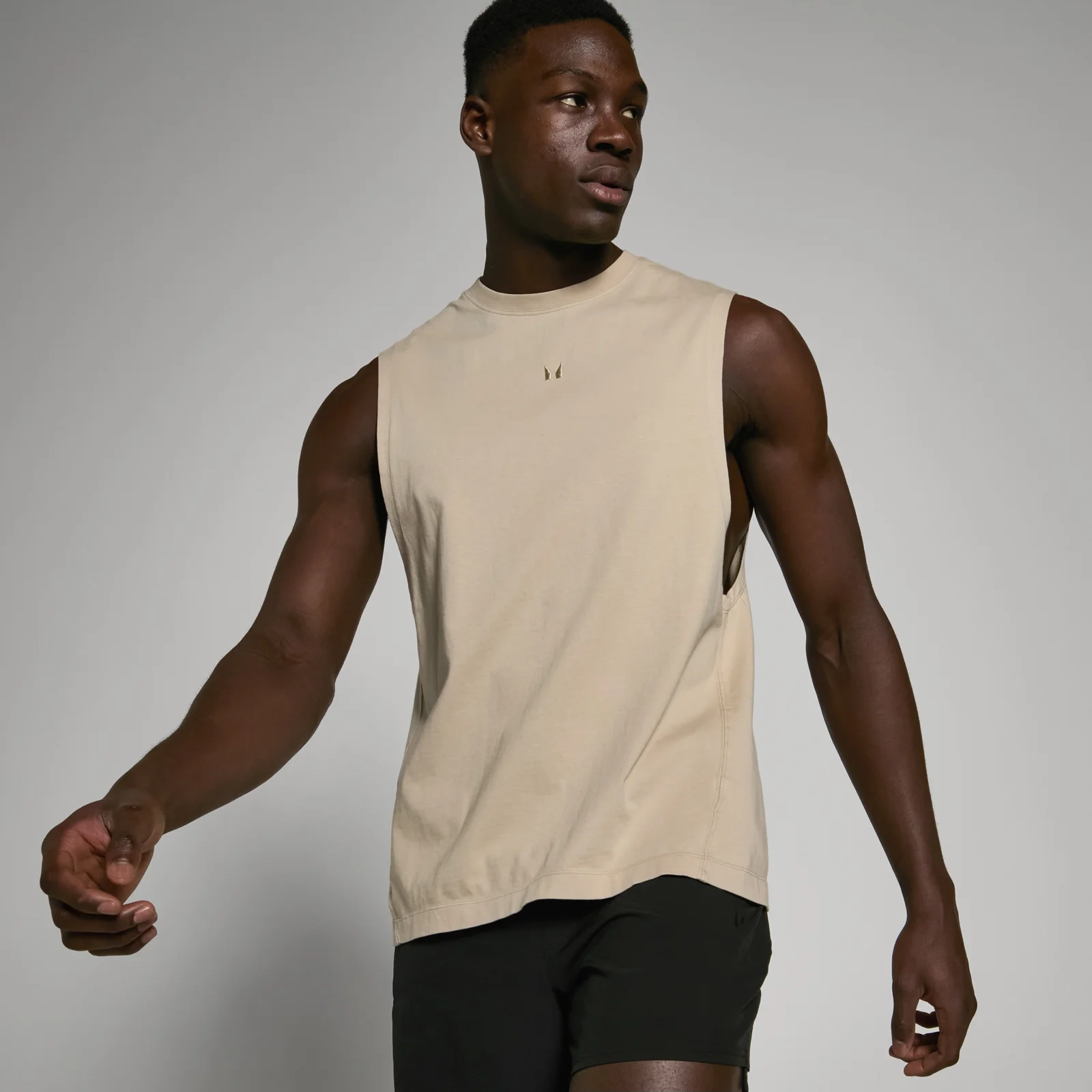 MP Men's Tempo Washed Drop Armhole Tank Top - Washed Stone - XS Image 1